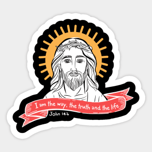 Jesus I am the way,  the truth and the life Sticker